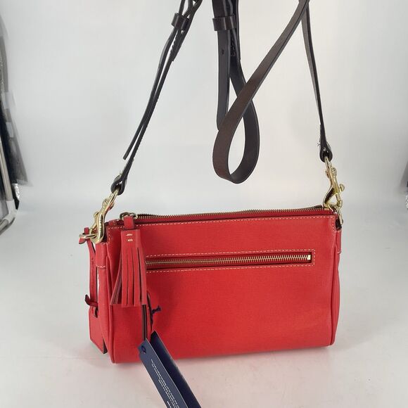 RARE DOONEY & BOURKE Red Saffiano Leather Tomato Dana Handbag - Picture 3 of 9